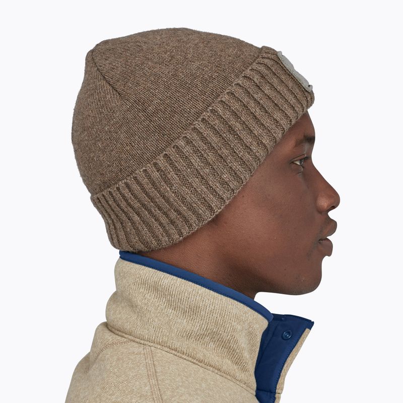 Patagonia Brodeo Beanie fitz roy trout patch/ash tan trekkingová čiapka 8