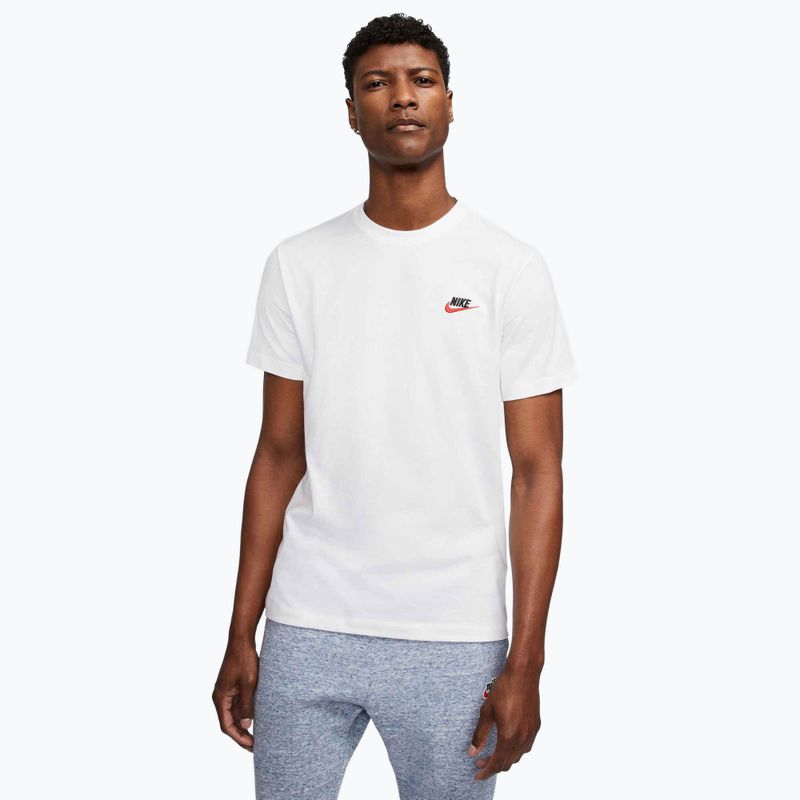 Pánske tričko Nike Sportswear Club white/black/university red