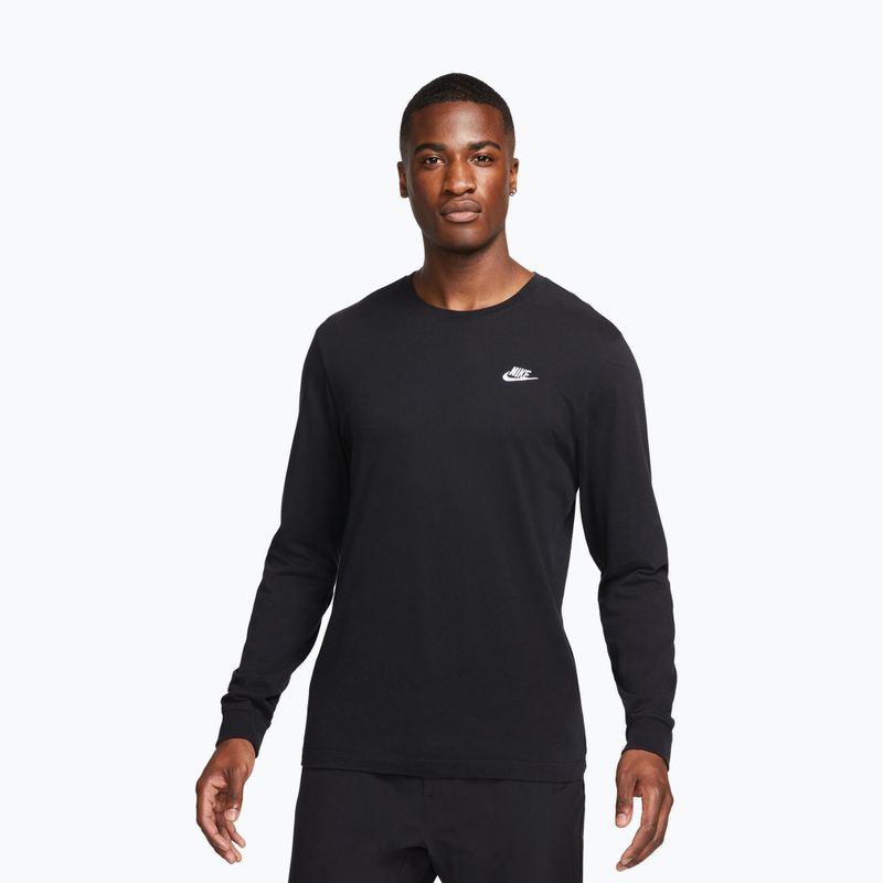 Pánske tričko longsleeve Nike Sportswear Club black/white