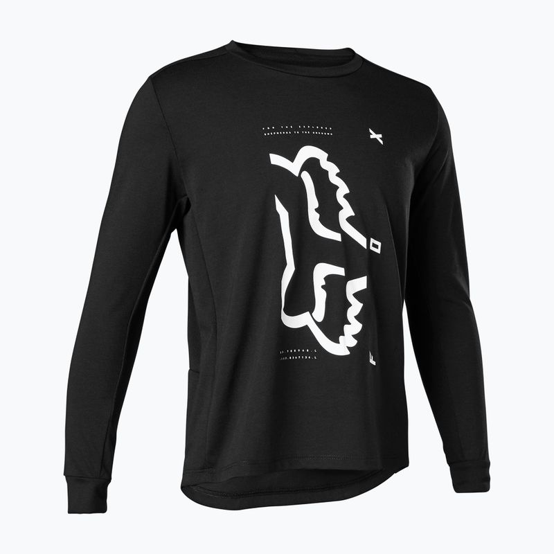 Detský cyklistický dres FOX Ranger Dr LS Jersey black 28959 4