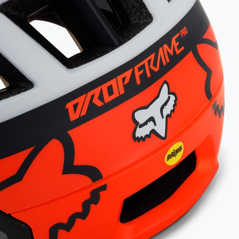 Cyklistická prilba FOX Dropframe Pro Dvide oranžová a čierna 29396 7