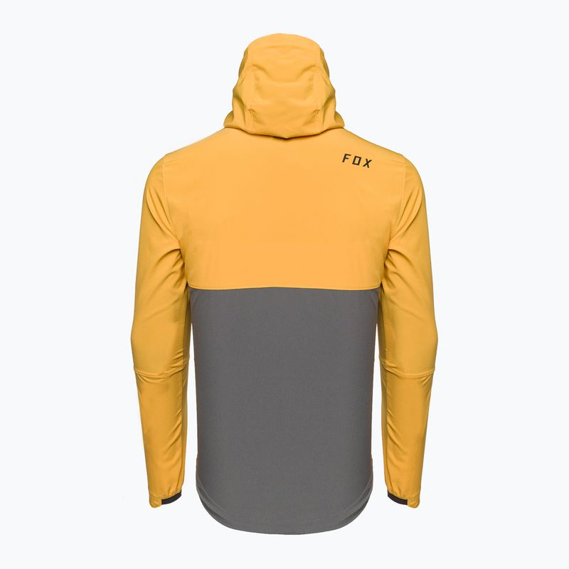Pánska cyklistická bunda Fox Racing Ranger Wind Pullover yellow-grey 31038_496 2