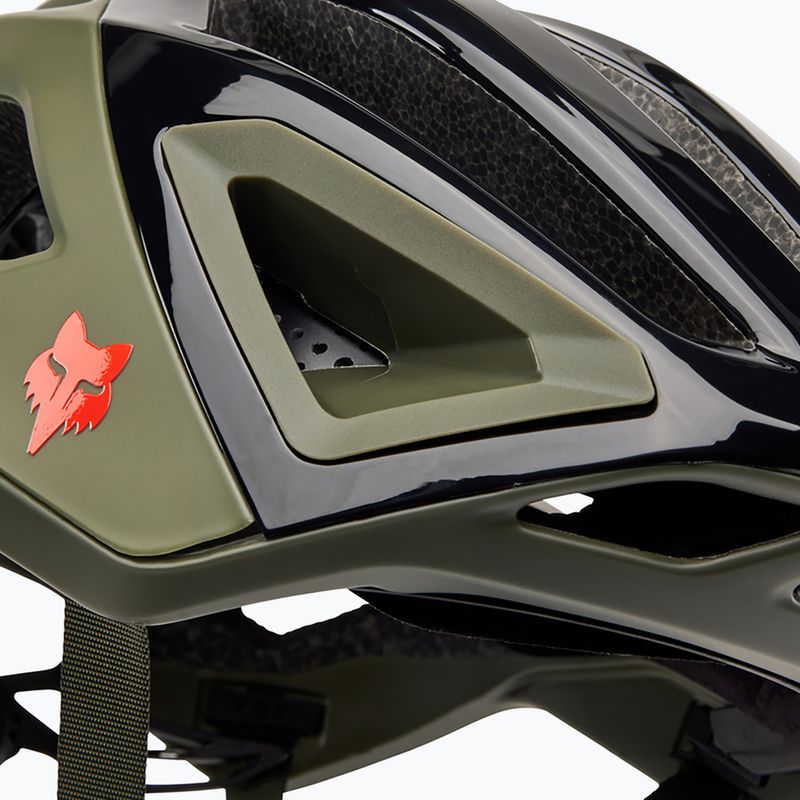 Fox Racing Crossframe Pro Ashr olivovo zelená cyklistická prilba 12