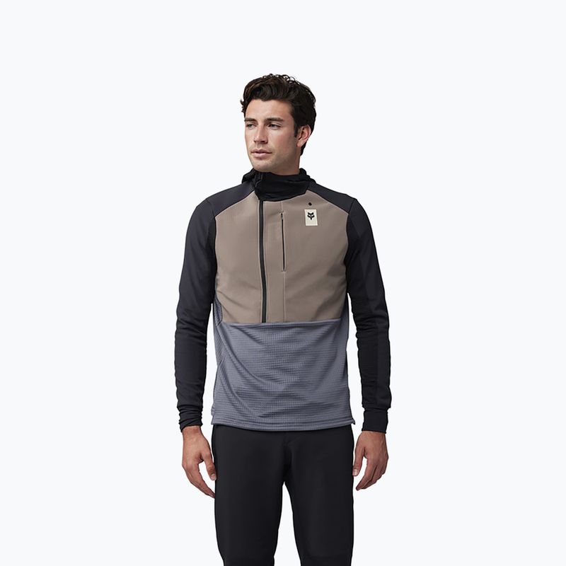 Pánska cyklistická mikina Fox Racing Defend Thermal Hoodie ash