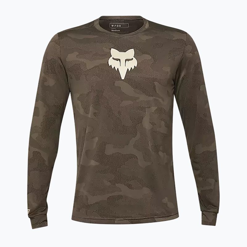 Pánske cyklistické tričko s dlhým rukávom Fox Racing Ranger Tru Dri dirt brown