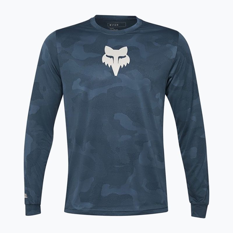 Pánske cyklistické tričko s dlhým rukávom Fox Racing Ranger Tru Dri dark vintage blue