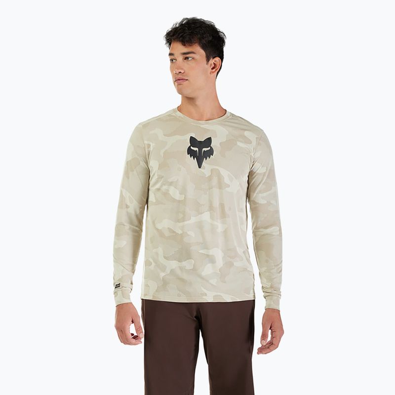 Pánske cyklistické tričko s dlhým rukávom Fox Racing Ranger Tru Dri cream