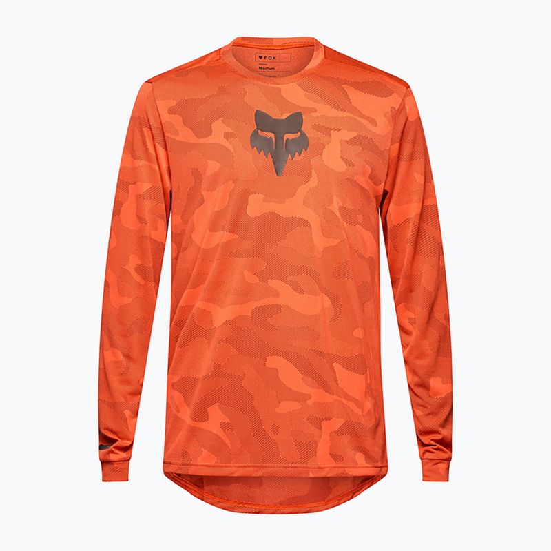 Pánske cyklistické tričko s dlhým rukávom Fox Racing Ranger Tru Dri blood orange