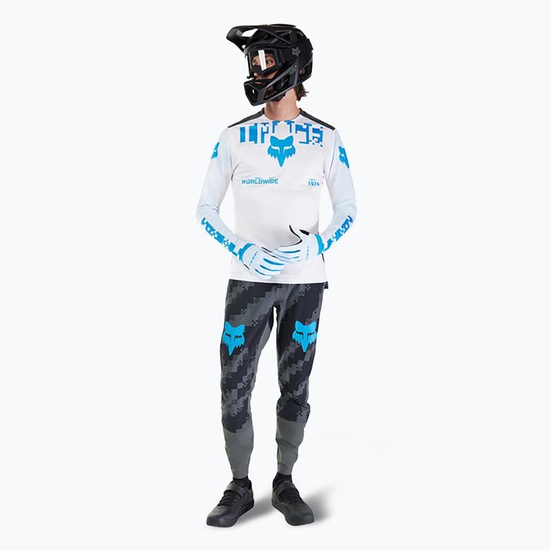 Pánske cyklistické tričko s dlhým rukávom Fox Racing Ranger Digi Image white 2