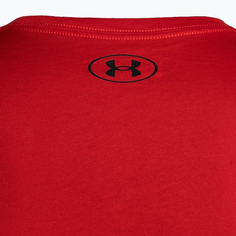 Under Armour Sportstyle Left Chest SS pánske tréningové tričko červená/čierna 7