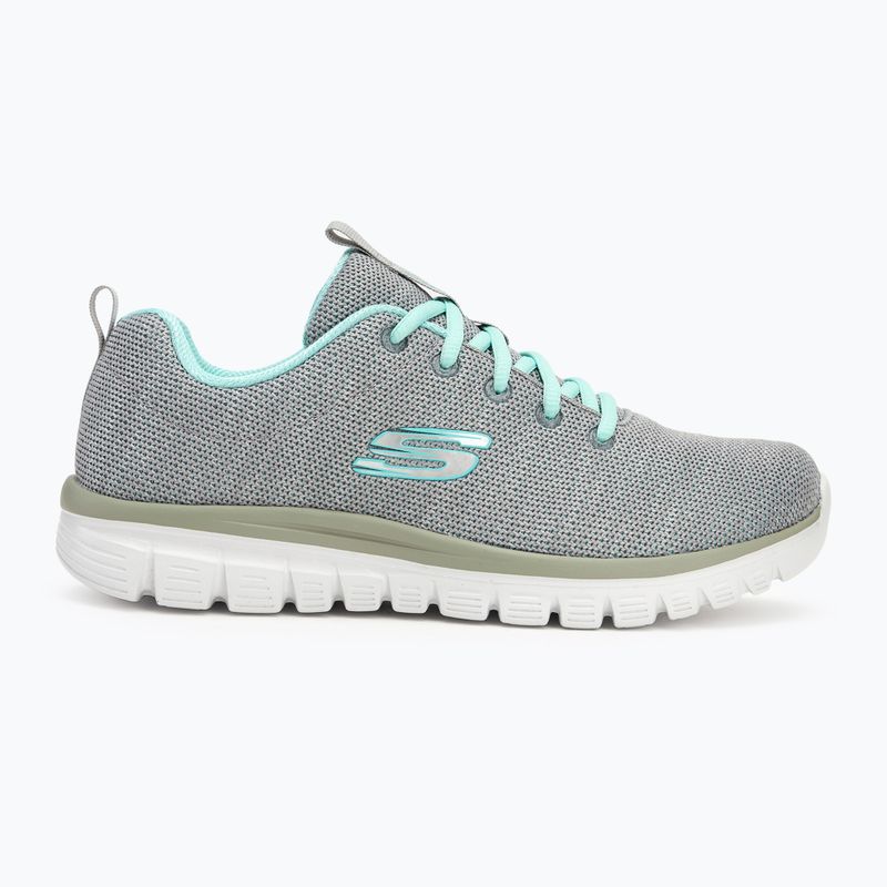 SKECHERS Graceful Twisted Fortune dámska tréningová obuv sivá/mint 2