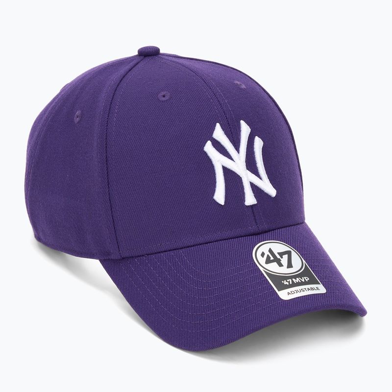 47 Značka MLB New York Yankees MVP baseballová čiapka fialová