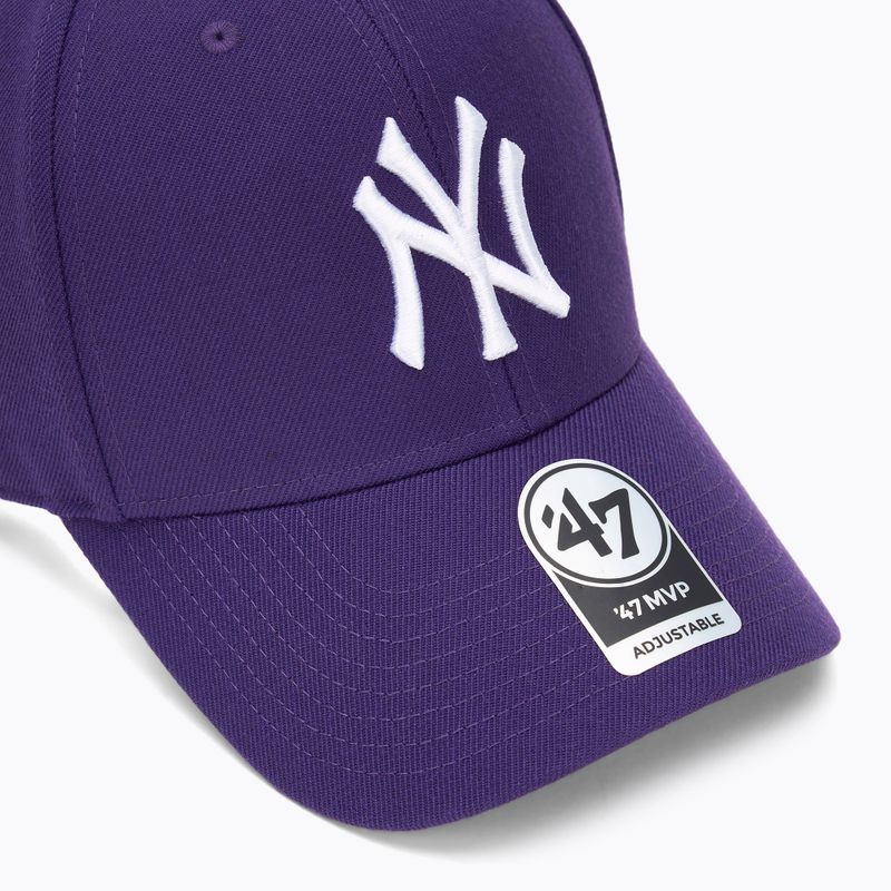 47 Značka MLB New York Yankees MVP baseballová čiapka fialová 3