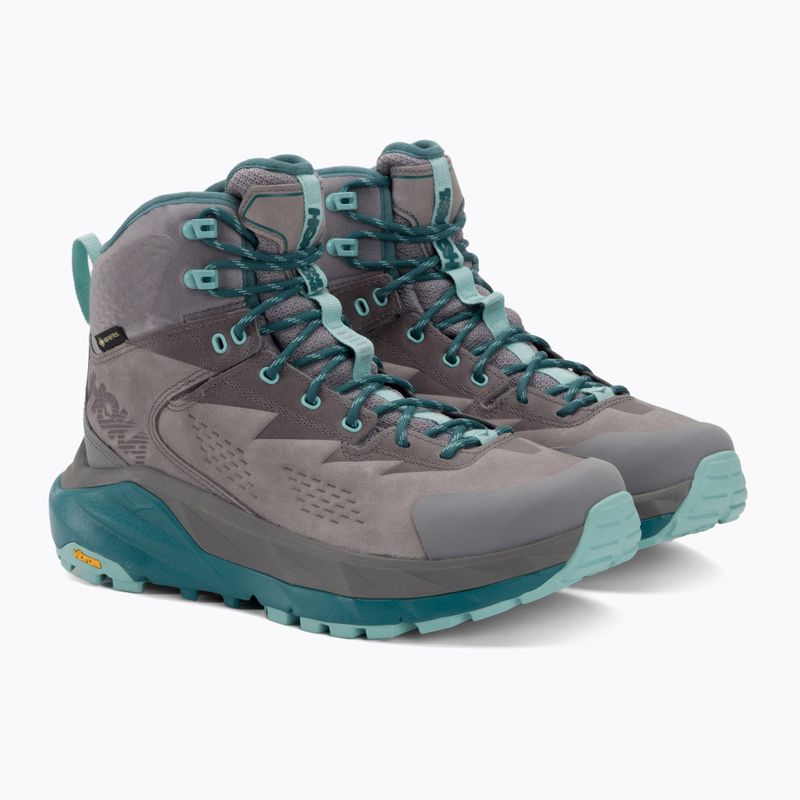 Dámske trekové topánky HOKA Kaha GTX frost gray/aqua haze 4