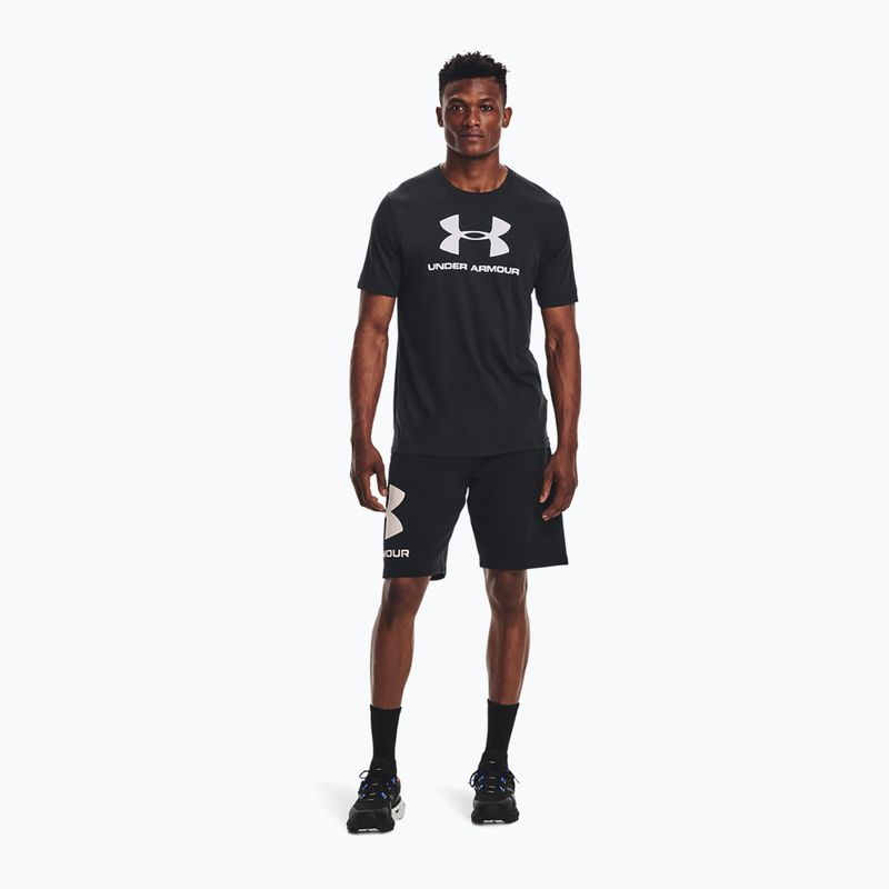 Under Armour UA Sportstyle Logo SS pánske tréningové tričko čierne 1329590 2