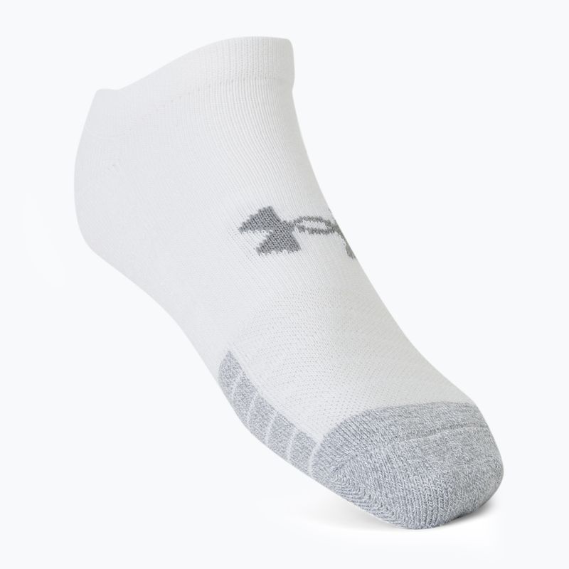Under Armour Heatgear No Show športové ponožky 3 páry biele 1346755 2