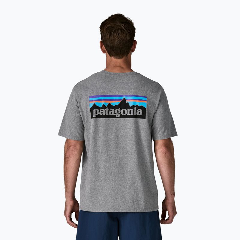 Pánske tričko Patagonia P-6 Logo Responsibili-Tee gravel heather 2