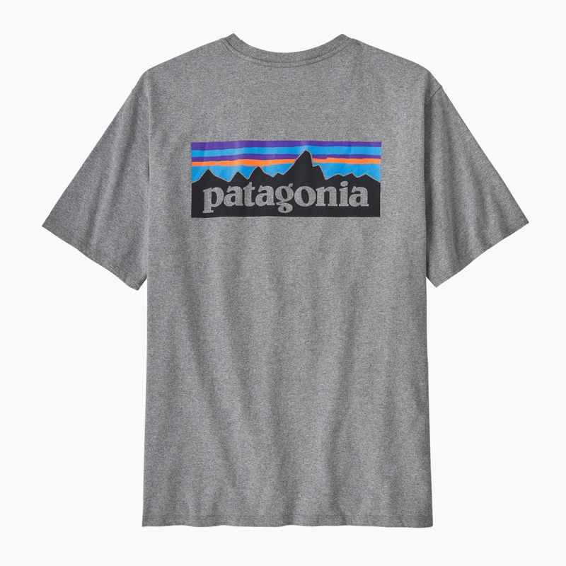 Pánske tričko Patagonia P-6 Logo Responsibili-Tee gravel heather 4