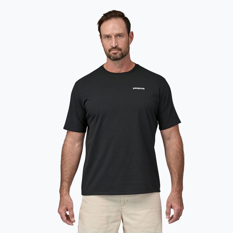 Pánske trekingové tričko Patagonia P-6 Logo Responsibili-Tee black