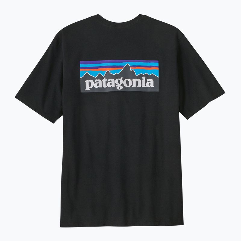 Pánske trekingové tričko Patagonia P-6 Logo Responsibili-Tee black 3