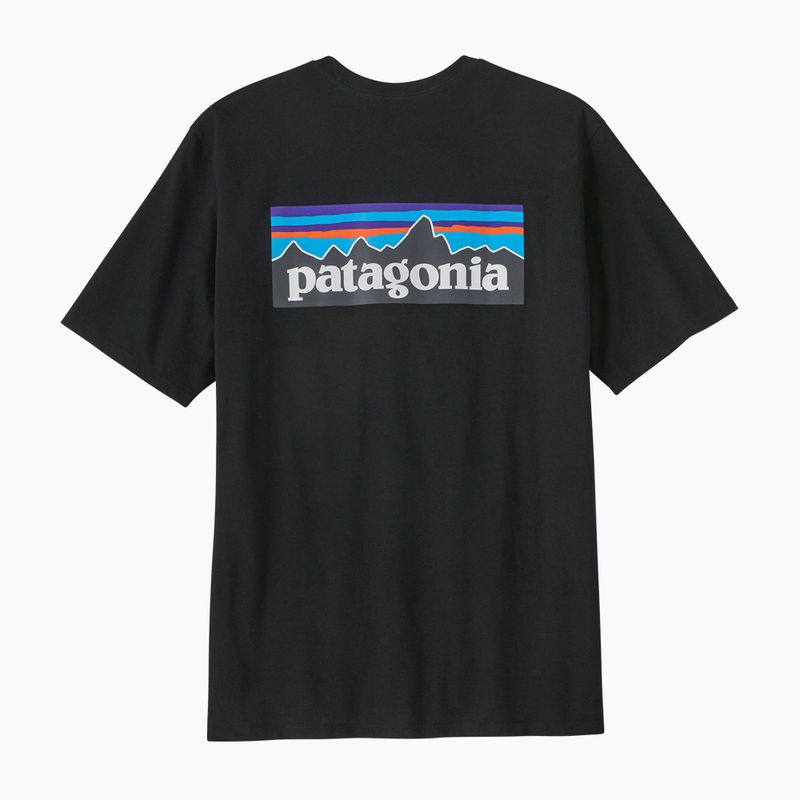 Pánske trekingové tričko Patagonia P-6 Logo Responsibili-Tee black 6