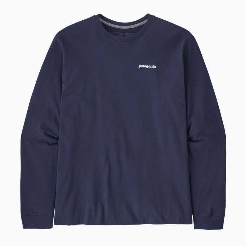 Pánske trekingové tričko s dlhým rukávom Patagonia P-6 Logo Responsibili classic navy 4