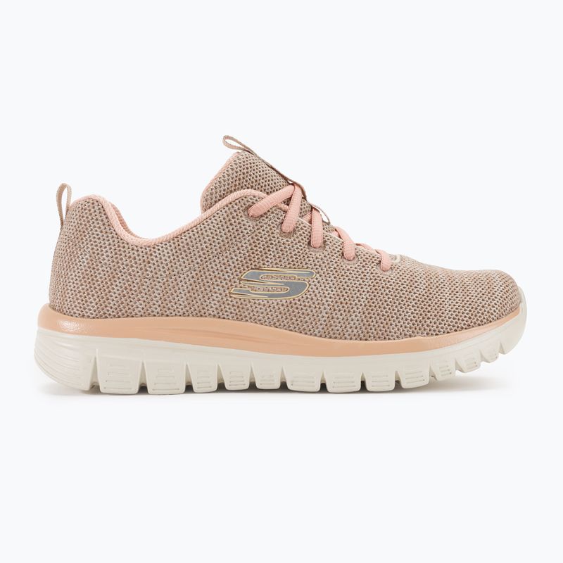 Dámska tréningová obuv SKECHERS Graceful Twisted Fortune natural/coral 2