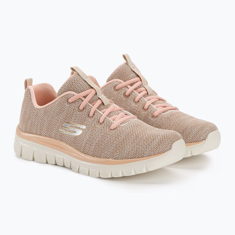 Dámska tréningová obuv SKECHERS Graceful Twisted Fortune natural/coral 4