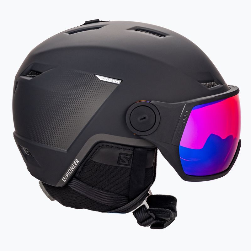 Pánska lyžiarska prilba Salomon Pioneer Lt Visor čierna L411999 3