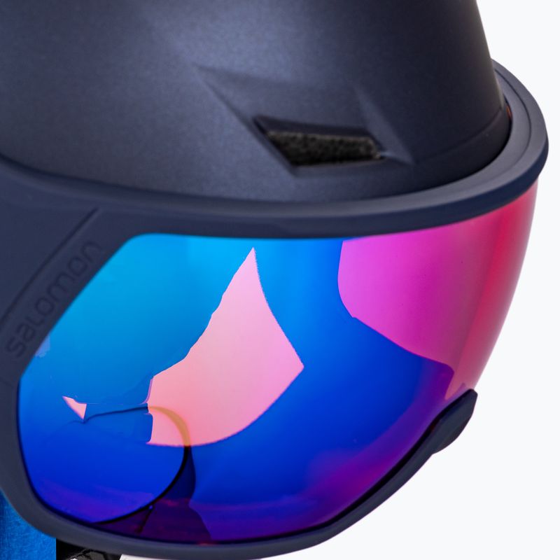 Dámska lyžiarska prilba Salomon Icon Lt Visor tmavomodrá L411998 6