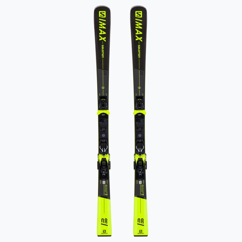 Pánske zjazdové lyže Salomon S/Max 8 + M11 GW grey L411344/L411321