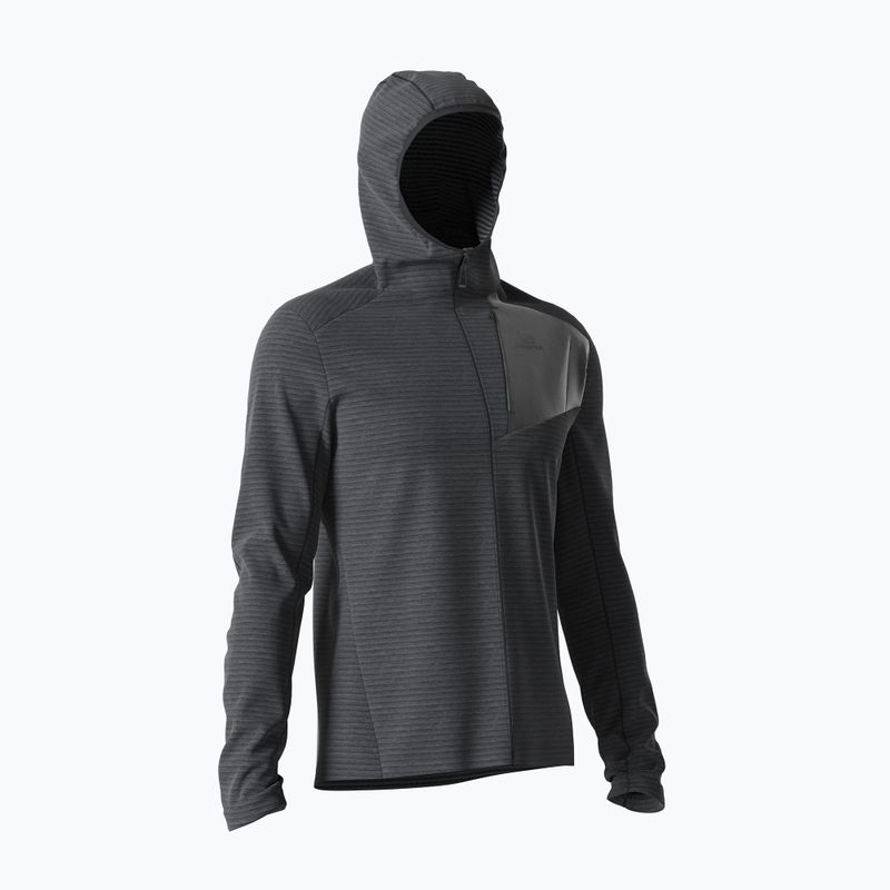 Pánska fleecová mikina Salomon Outline FZ Hoodie čierna LC13683 5