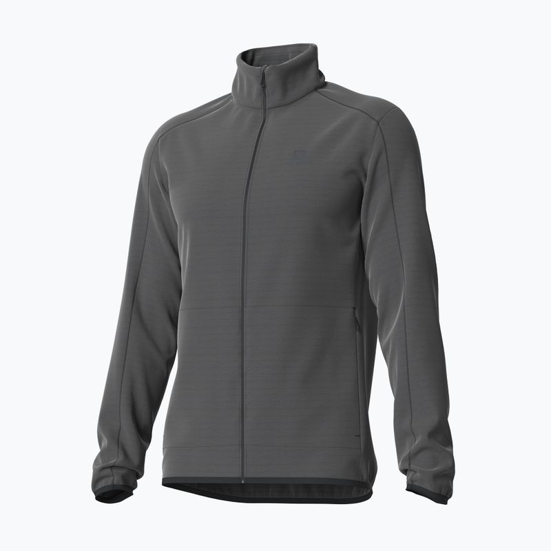 Pánska fleecová mikina Salomon Outrack Full Zip Mid čierna LC13692 2