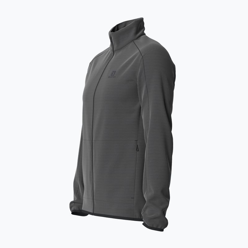 Pánska fleecová mikina Salomon Outrack Full Zip Mid čierna LC13692 4