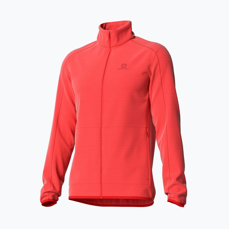 Pánska fleecová mikina Salomon Outrack Full Zip Mid oranžová LC17116 2