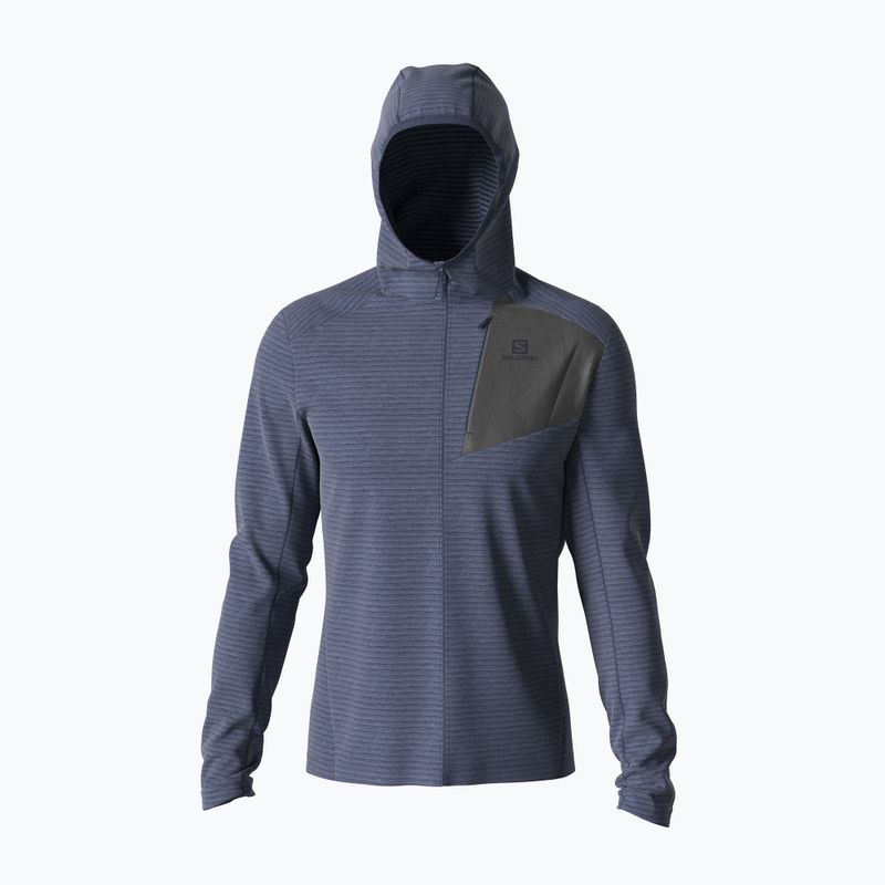 Pánska fleecová mikina Salomon Outline FZ Hoodie tmavomodrá LC17121 2