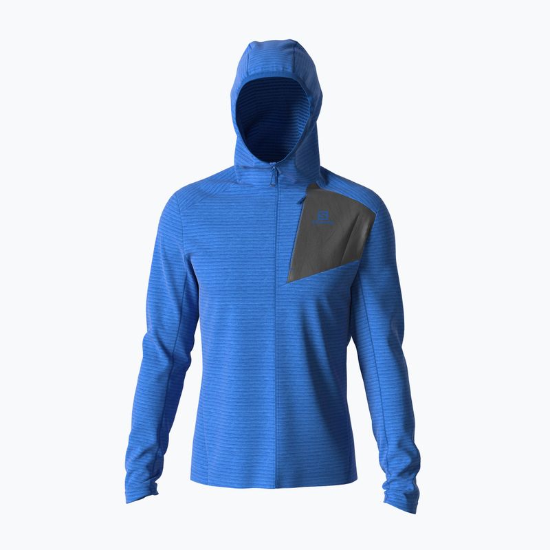 Pánska fleecová mikina Salomon Outline FZ Hoodie modrá LC17879 2