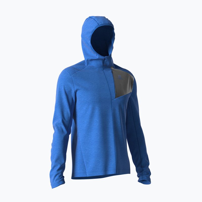 Pánska fleecová mikina Salomon Outline FZ Hoodie modrá LC17879 5