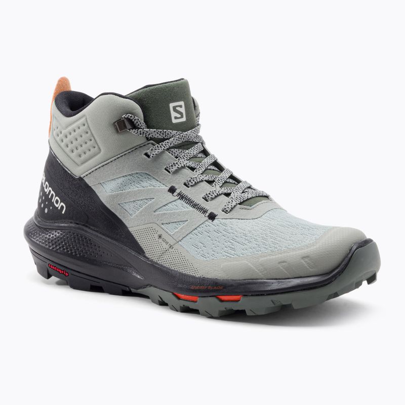 Pánske trekingové topánky Salomon Outpulse Mid Gore-Tex zeleno-čierne L415889