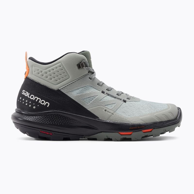 Pánske trekingové topánky Salomon Outpulse Mid Gore-Tex zeleno-čierne L415889 2