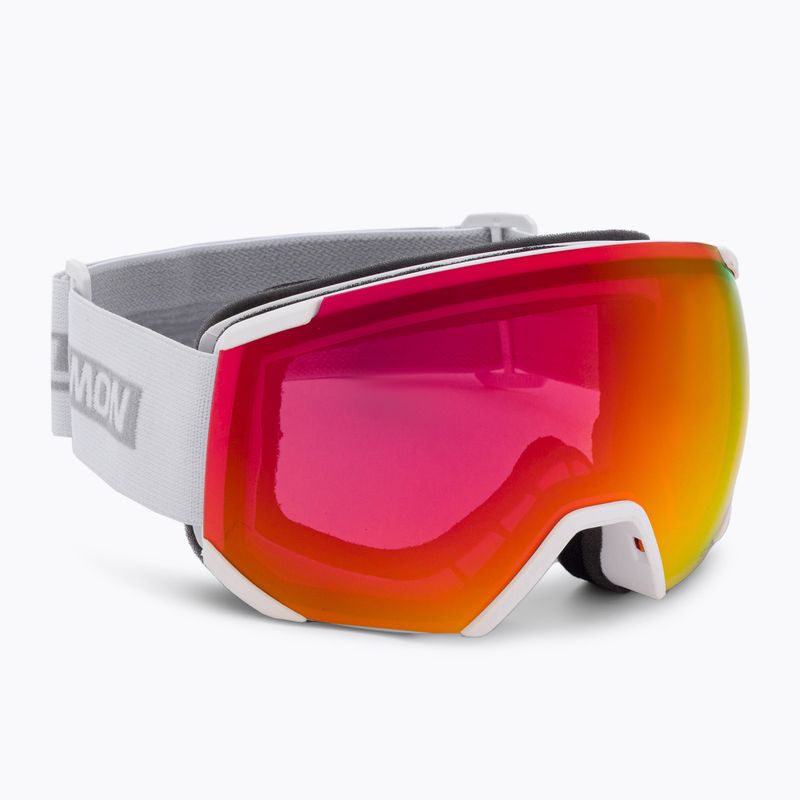 Lyžiarske okuliare Salomon Radium white/sigma poppy red L4753