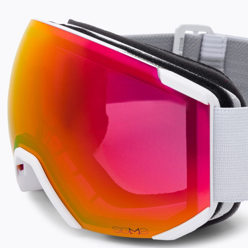 Lyžiarske okuliare Salomon Radium white/sigma poppy red L4753 5