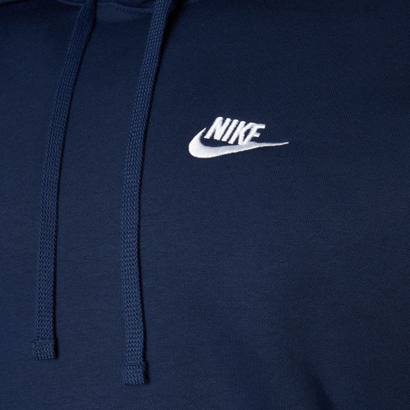 Pánska mikina Nike Sportswear Club Fleece Hoodie midnight navy/midnight navy/white 3