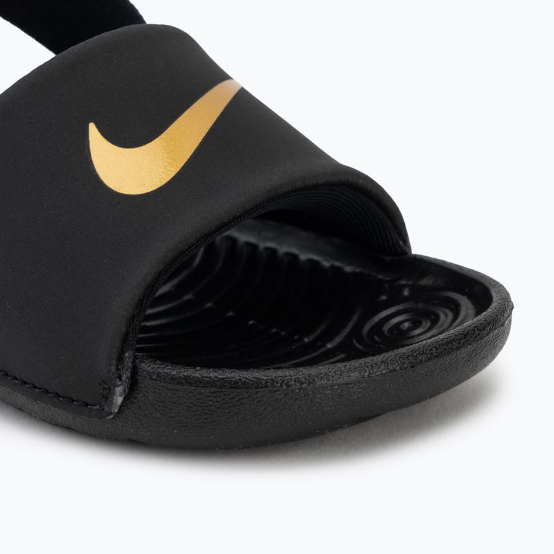 Detské šľapky Nike Coffee black/metallic gold 7