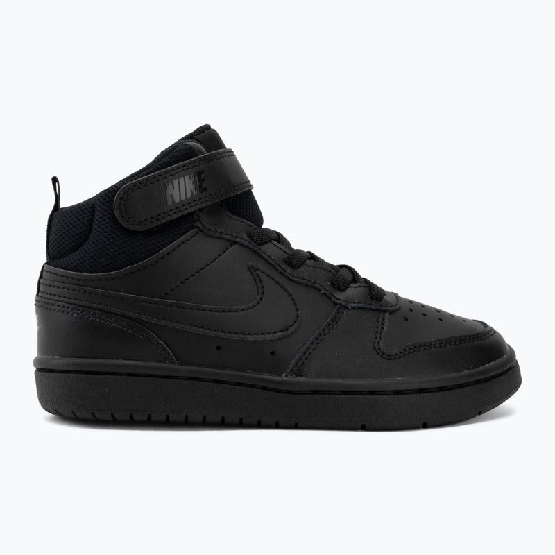 Detské topánky Nike Court Borough Mid 2 black/black/black 2