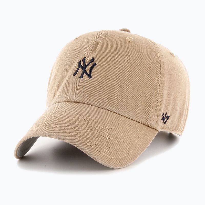 47 Značka MLB New York Yankees Base Runner čiapka CLEAN UP khaki