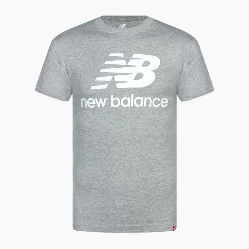 Pánske tričko New Balance Essentials Stacked Logo sivé