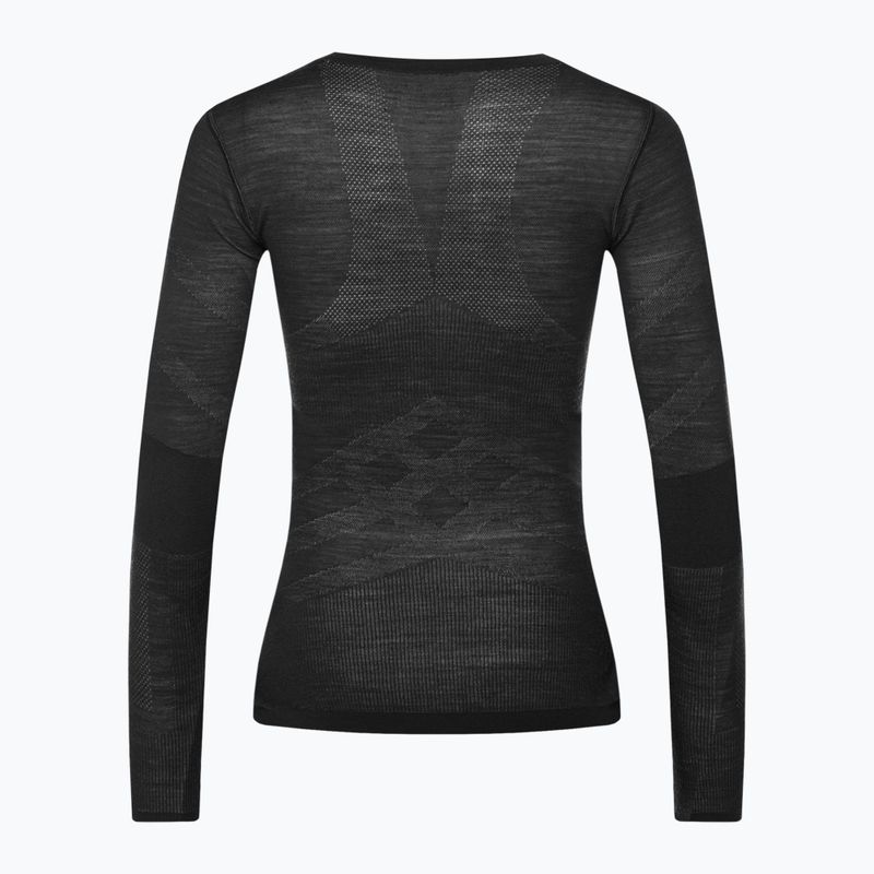 Dámska termoakčná mikina Smartwool Intraknit Merino 200 Crew black/white 2
