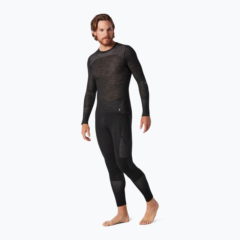 Pánska termoakčná mikina Smartwool Intraknit Merino 200 Crew black/white 5