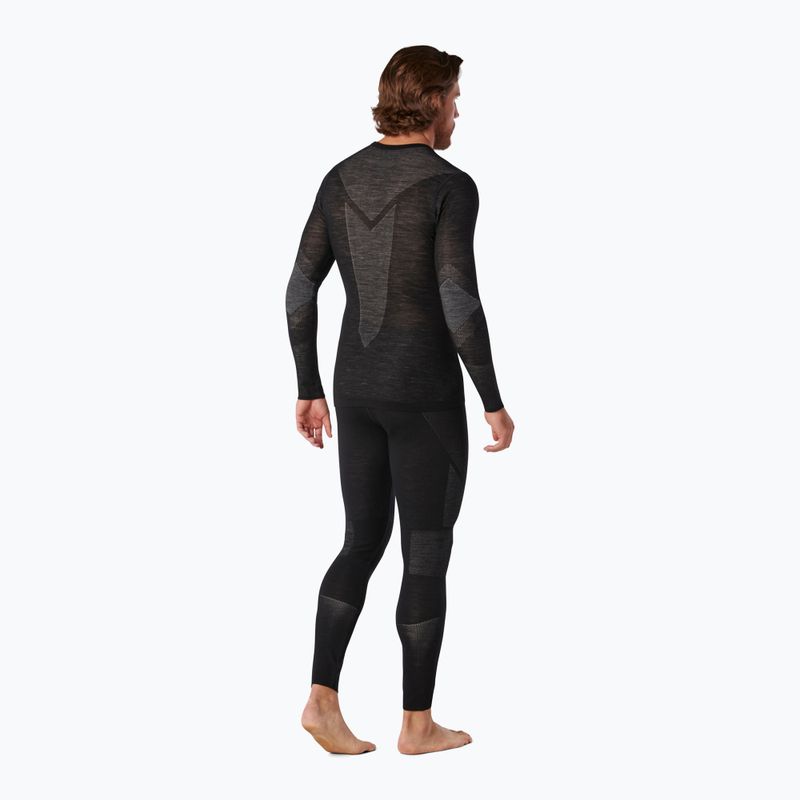 Pánska termoakčná mikina Smartwool Intraknit Merino 200 Crew black/white 6